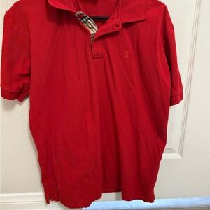Burberry Red Polo Shirt for Men